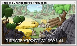 Travian Hint : Task 11 Change Hero's Production